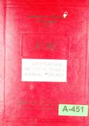 Acme-Gridley-Acme Gridley M, Bar Machine, 67 page Operations Manual-M-05
